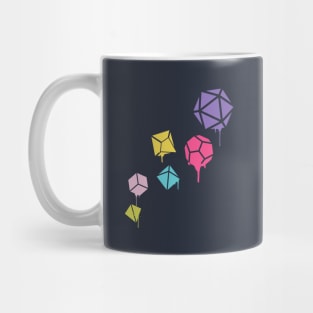 Polyhedral Dice Set Bubblegum Pastel Tabletop Roleplaying RPG Gaming Addict Mug